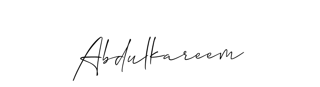 Use a signature maker to create a handwritten signature online. With this signature software, you can design (Allison_Script) your own signature for name Abdulkareem. Abdulkareem signature style 2 images and pictures png