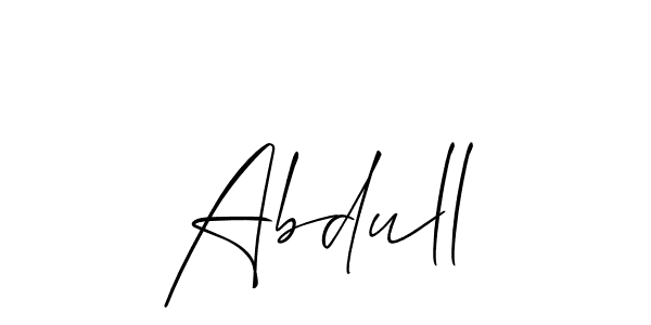 How to make Abdull signature? Allison_Script is a professional autograph style. Create handwritten signature for Abdull name. Abdull signature style 2 images and pictures png