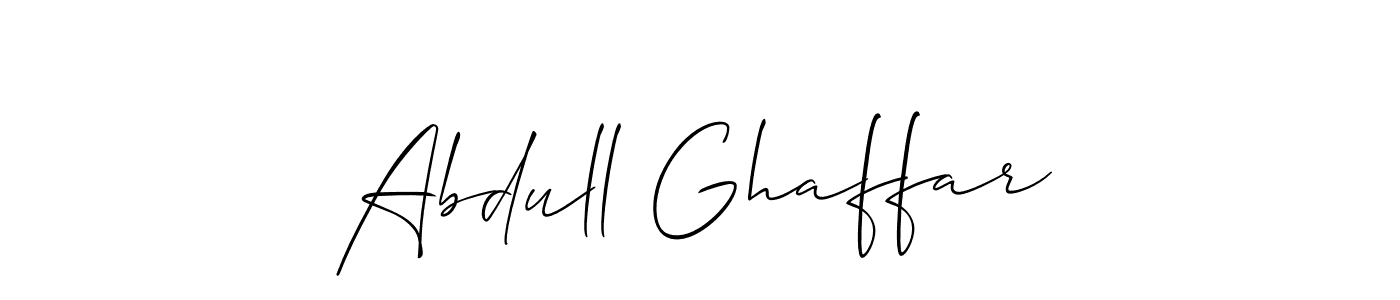 Abdull Ghaffar stylish signature style. Best Handwritten Sign (Allison_Script) for my name. Handwritten Signature Collection Ideas for my name Abdull Ghaffar. Abdull Ghaffar signature style 2 images and pictures png