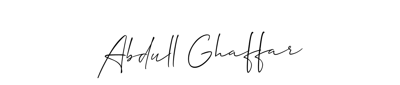 Abdull Ghaffar stylish signature style. Best Handwritten Sign (Allison_Script) for my name. Handwritten Signature Collection Ideas for my name Abdull Ghaffar. Abdull Ghaffar signature style 2 images and pictures png