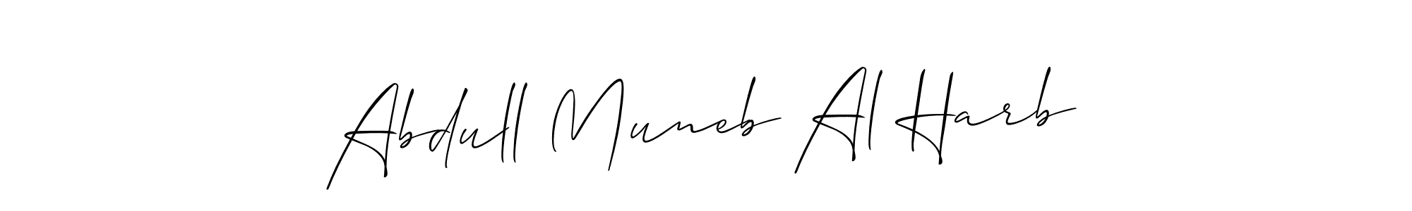 Also You can easily find your signature by using the search form. We will create Abdull Muneb Al Harb name handwritten signature images for you free of cost using Allison_Script sign style. Abdull Muneb Al Harb signature style 2 images and pictures png