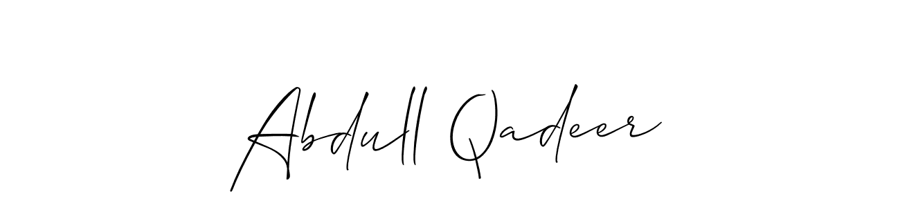 if you are searching for the best signature style for your name Abdull Qadeer. so please give up your signature search. here we have designed multiple signature styles  using Allison_Script. Abdull Qadeer signature style 2 images and pictures png