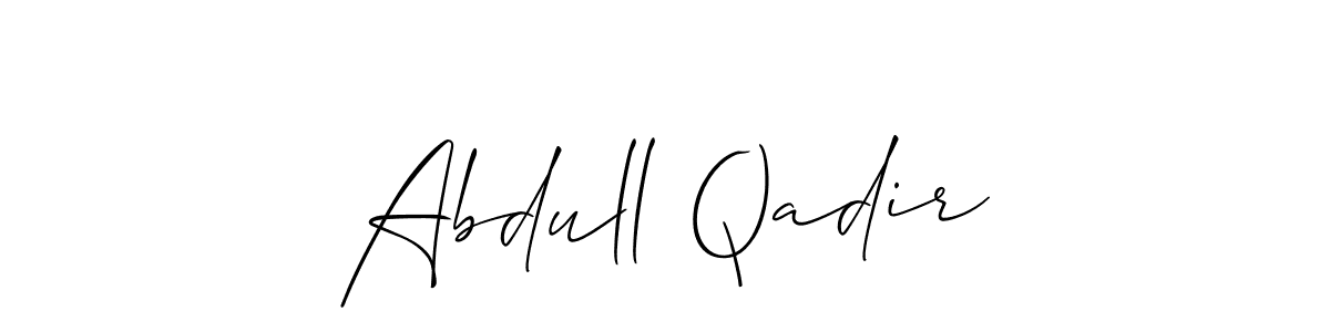 The best way (Allison_Script) to make a short signature is to pick only two or three words in your name. The name Abdull Qadir include a total of six letters. For converting this name. Abdull Qadir signature style 2 images and pictures png