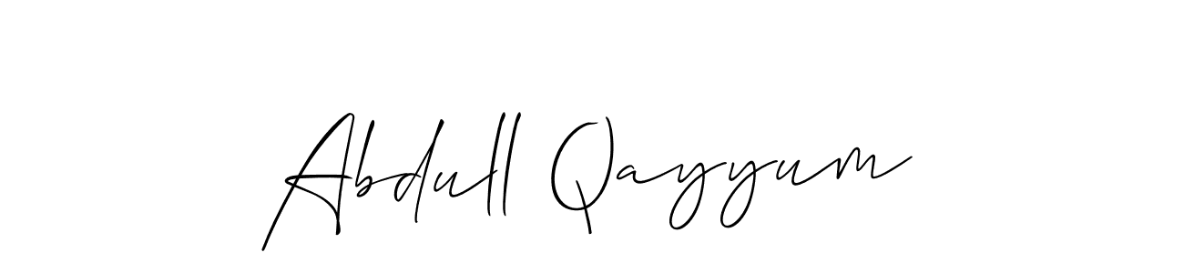 Make a beautiful signature design for name Abdull Qayyum. With this signature (Allison_Script) style, you can create a handwritten signature for free. Abdull Qayyum signature style 2 images and pictures png