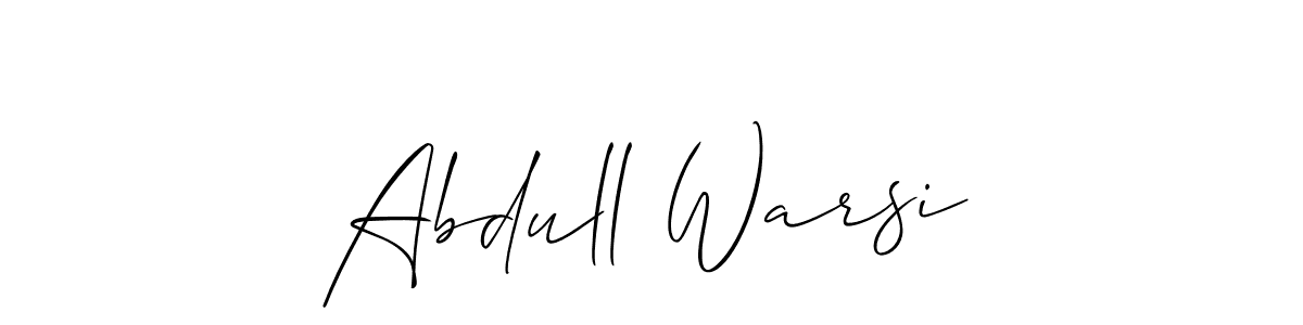 It looks lik you need a new signature style for name Abdull Warsi. Design unique handwritten (Allison_Script) signature with our free signature maker in just a few clicks. Abdull Warsi signature style 2 images and pictures png