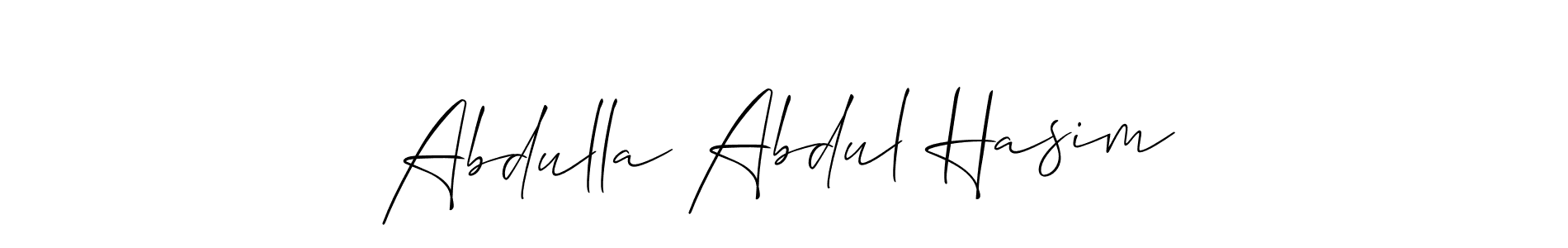 Also we have Abdulla Abdul Hasim name is the best signature style. Create professional handwritten signature collection using Allison_Script autograph style. Abdulla Abdul Hasim signature style 2 images and pictures png