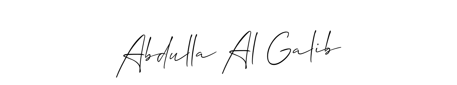 if you are searching for the best signature style for your name Abdulla Al Galib. so please give up your signature search. here we have designed multiple signature styles  using Allison_Script. Abdulla Al Galib signature style 2 images and pictures png