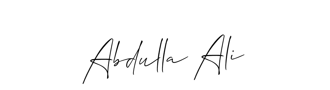 Create a beautiful signature design for name Abdulla Ali. With this signature (Allison_Script) fonts, you can make a handwritten signature for free. Abdulla Ali signature style 2 images and pictures png