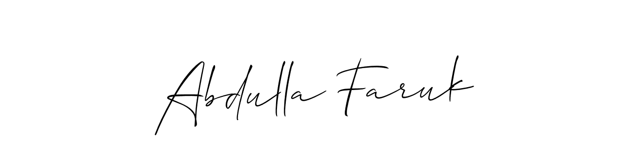 Create a beautiful signature design for name Abdulla Faruk. With this signature (Allison_Script) fonts, you can make a handwritten signature for free. Abdulla Faruk signature style 2 images and pictures png