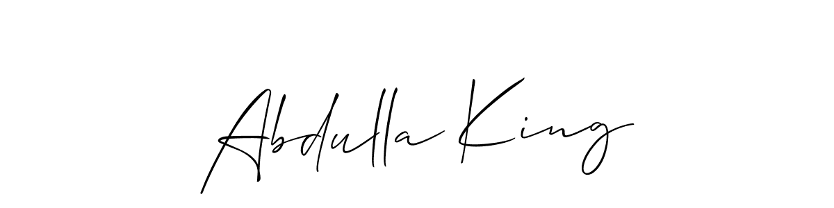 Allison_Script is a professional signature style that is perfect for those who want to add a touch of class to their signature. It is also a great choice for those who want to make their signature more unique. Get Abdulla King name to fancy signature for free. Abdulla King signature style 2 images and pictures png