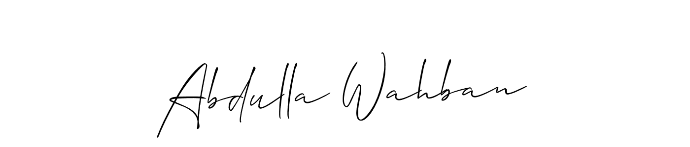 Make a beautiful signature design for name Abdulla Wahban. Use this online signature maker to create a handwritten signature for free. Abdulla Wahban signature style 2 images and pictures png