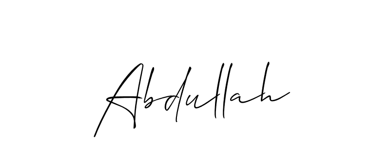 You should practise on your own different ways (Allison_Script) to write your name (Abdullah) in signature. don't let someone else do it for you. Abdullah signature style 2 images and pictures png