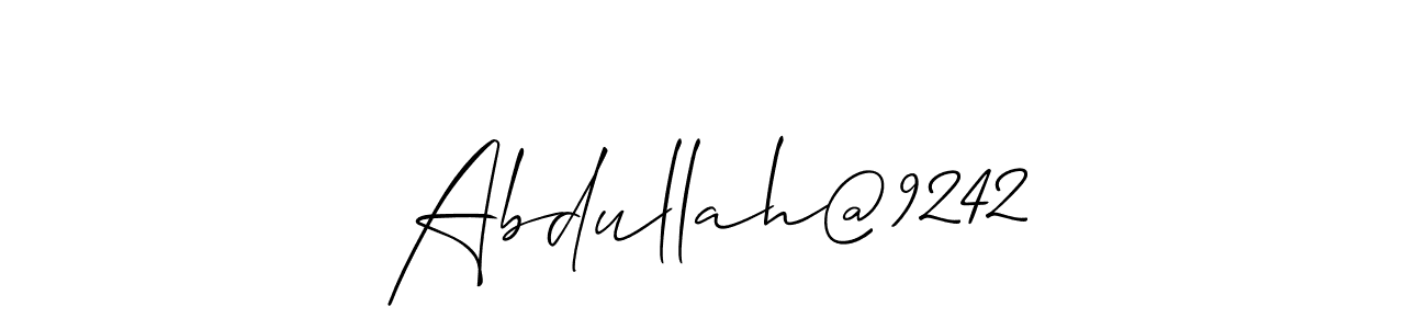 Abdullah@9242 stylish signature style. Best Handwritten Sign (Allison_Script) for my name. Handwritten Signature Collection Ideas for my name Abdullah@9242. Abdullah@9242 signature style 2 images and pictures png