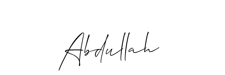 Use a signature maker to create a handwritten signature online. With this signature software, you can design (Allison_Script) your own signature for name Abdullah . Abdullah  signature style 2 images and pictures png