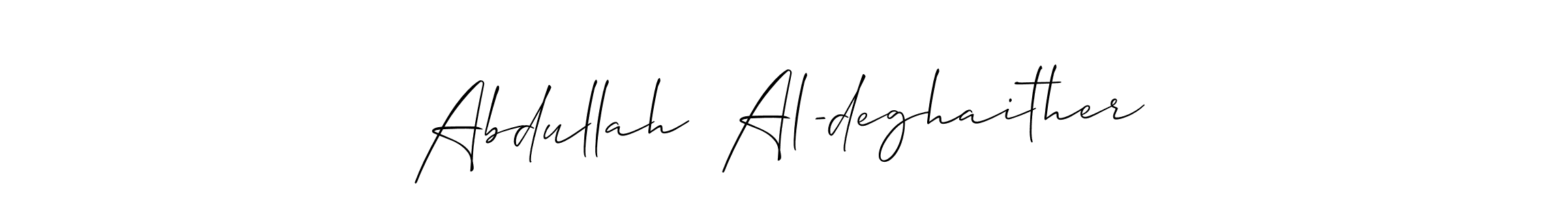 Create a beautiful signature design for name Abdullah  Al-deghaither. With this signature (Allison_Script) fonts, you can make a handwritten signature for free. Abdullah  Al-deghaither signature style 2 images and pictures png