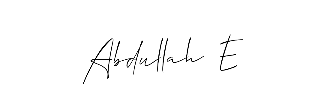 Similarly Allison_Script is the best handwritten signature design. Signature creator online .You can use it as an online autograph creator for name Abdullah  E. Abdullah  E signature style 2 images and pictures png