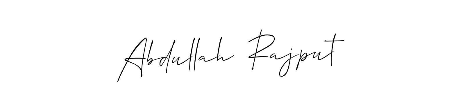 Use a signature maker to create a handwritten signature online. With this signature software, you can design (Allison_Script) your own signature for name Abdullah  Rajput. Abdullah  Rajput signature style 2 images and pictures png