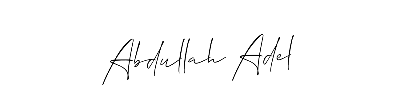 Make a short Abdullah Adel signature style. Manage your documents anywhere anytime using Allison_Script. Create and add eSignatures, submit forms, share and send files easily. Abdullah Adel signature style 2 images and pictures png