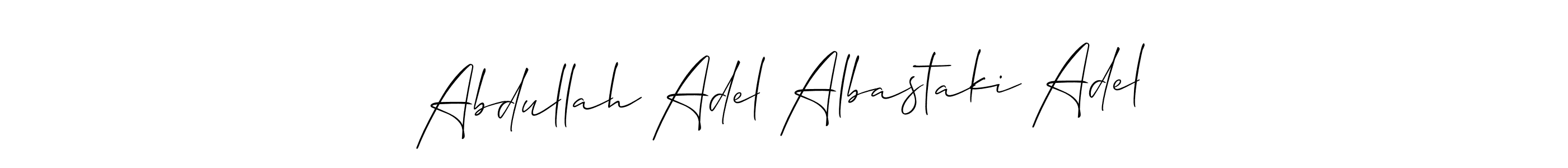 How to make Abdullah Adel Albastaki Adel name signature. Use Allison_Script style for creating short signs online. This is the latest handwritten sign. Abdullah Adel Albastaki Adel signature style 2 images and pictures png
