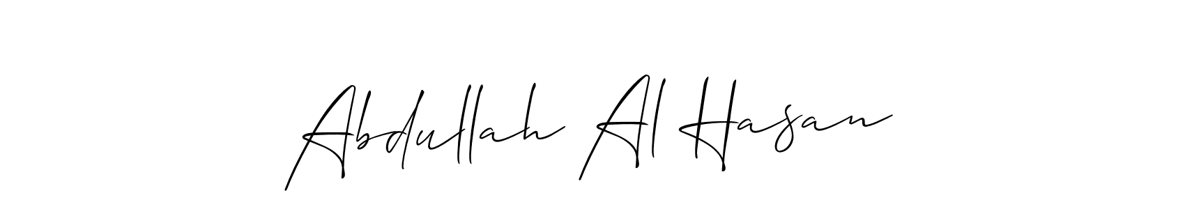 How to make Abdullah Al Hasan name signature. Use Allison_Script style for creating short signs online. This is the latest handwritten sign. Abdullah Al Hasan signature style 2 images and pictures png