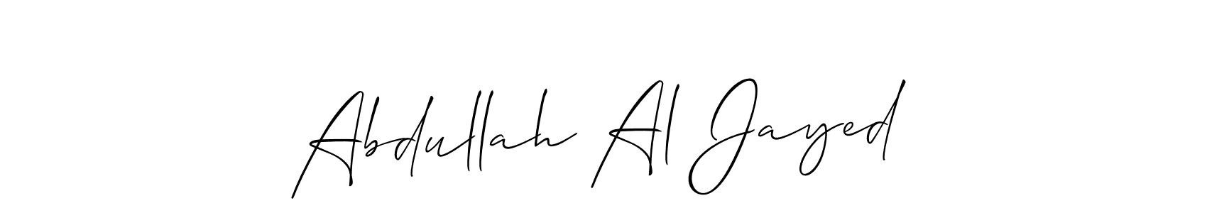 How to make Abdullah Al Jayed signature? Allison_Script is a professional autograph style. Create handwritten signature for Abdullah Al Jayed name. Abdullah Al Jayed signature style 2 images and pictures png
