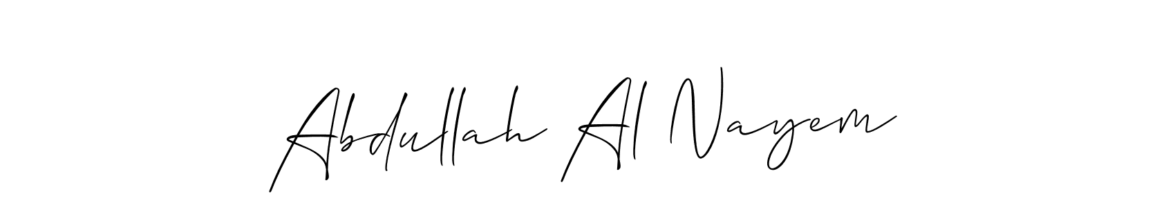 How to Draw Abdullah Al Nayem signature style? Allison_Script is a latest design signature styles for name Abdullah Al Nayem. Abdullah Al Nayem signature style 2 images and pictures png