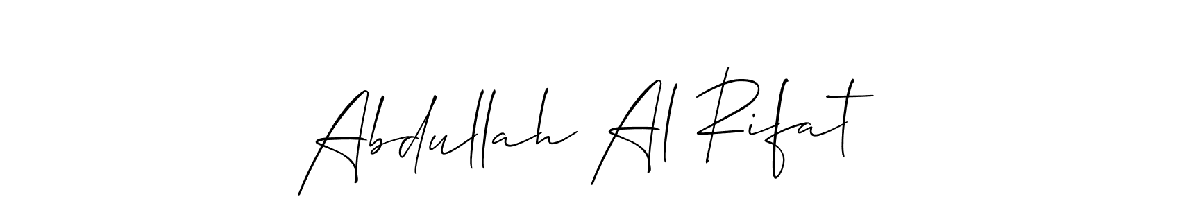 if you are searching for the best signature style for your name Abdullah Al Rifat. so please give up your signature search. here we have designed multiple signature styles  using Allison_Script. Abdullah Al Rifat signature style 2 images and pictures png