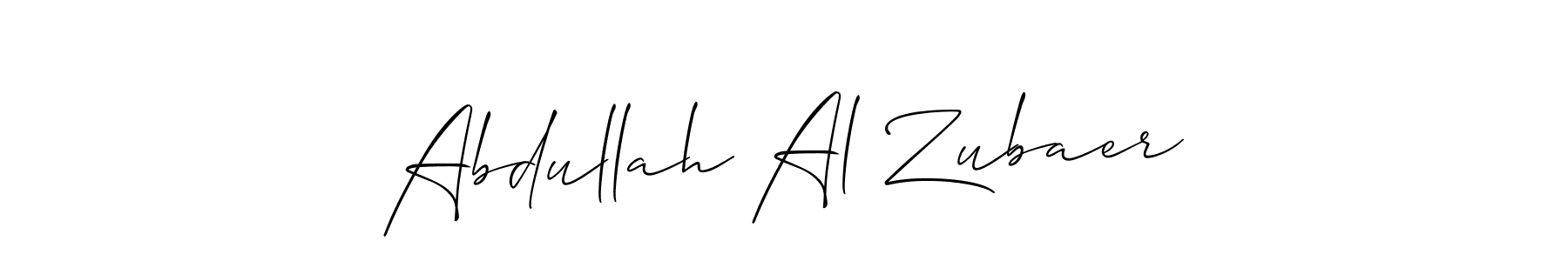 You should practise on your own different ways (Allison_Script) to write your name (Abdullah Al Zubaer) in signature. don't let someone else do it for you. Abdullah Al Zubaer signature style 2 images and pictures png