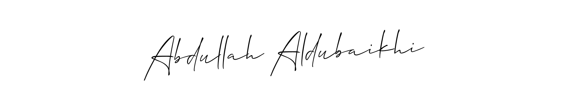 Make a beautiful signature design for name Abdullah Aldubaikhi. With this signature (Allison_Script) style, you can create a handwritten signature for free. Abdullah Aldubaikhi signature style 2 images and pictures png