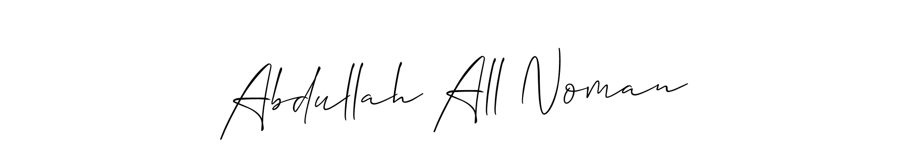 Allison_Script is a professional signature style that is perfect for those who want to add a touch of class to their signature. It is also a great choice for those who want to make their signature more unique. Get Abdullah All Noman name to fancy signature for free. Abdullah All Noman signature style 2 images and pictures png