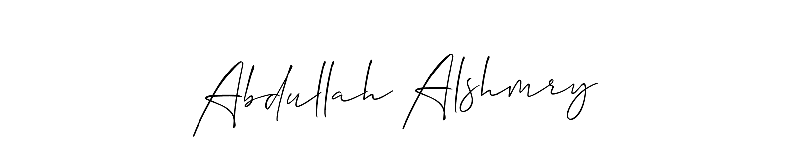 Allison_Script is a professional signature style that is perfect for those who want to add a touch of class to their signature. It is also a great choice for those who want to make their signature more unique. Get Abdullah Alshmry name to fancy signature for free. Abdullah Alshmry signature style 2 images and pictures png