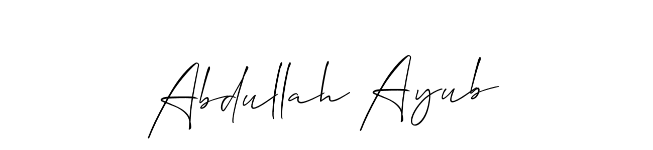 You can use this online signature creator to create a handwritten signature for the name Abdullah Ayub. This is the best online autograph maker. Abdullah Ayub signature style 2 images and pictures png