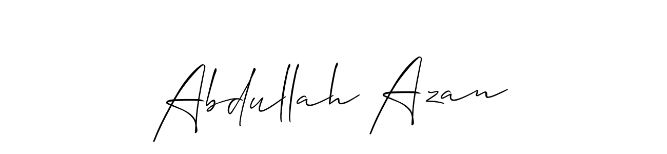 Also You can easily find your signature by using the search form. We will create Abdullah Azan name handwritten signature images for you free of cost using Allison_Script sign style. Abdullah Azan signature style 2 images and pictures png