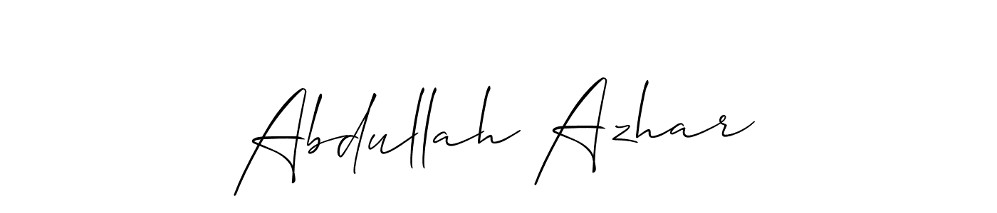 Also You can easily find your signature by using the search form. We will create Abdullah Azhar name handwritten signature images for you free of cost using Allison_Script sign style. Abdullah Azhar signature style 2 images and pictures png