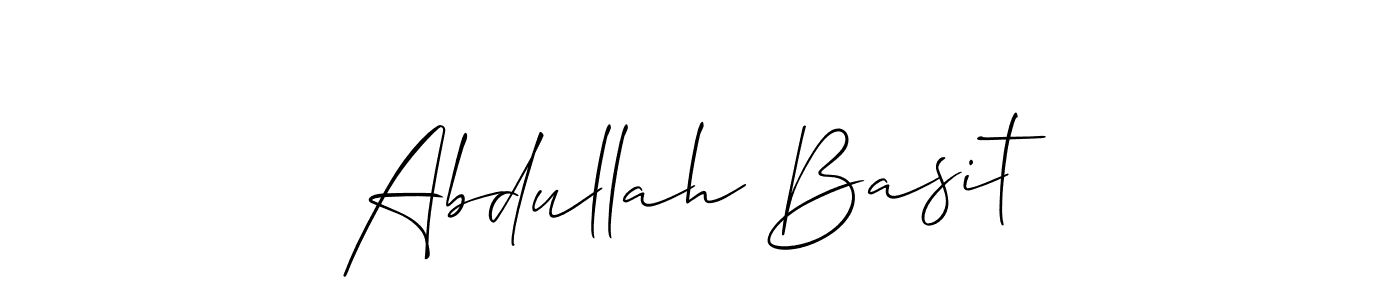Use a signature maker to create a handwritten signature online. With this signature software, you can design (Allison_Script) your own signature for name Abdullah Basit. Abdullah Basit signature style 2 images and pictures png