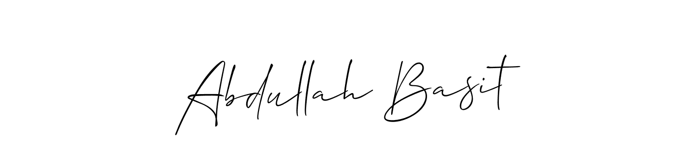 Use a signature maker to create a handwritten signature online. With this signature software, you can design (Allison_Script) your own signature for name Abdullah Basit. Abdullah Basit signature style 2 images and pictures png