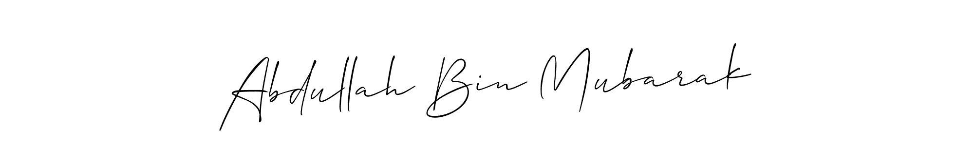 The best way (Allison_Script) to make a short signature is to pick only two or three words in your name. The name Abdullah Bin Mubarak include a total of six letters. For converting this name. Abdullah Bin Mubarak signature style 2 images and pictures png