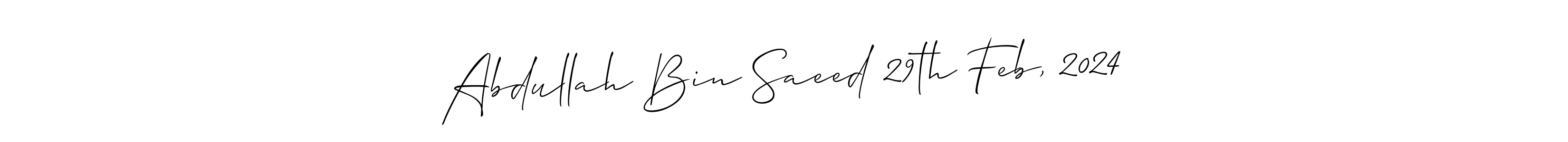 Make a beautiful signature design for name Abdullah Bin Saeed 29th Feb, 2024. Use this online signature maker to create a handwritten signature for free. Abdullah Bin Saeed 29th Feb, 2024 signature style 2 images and pictures png