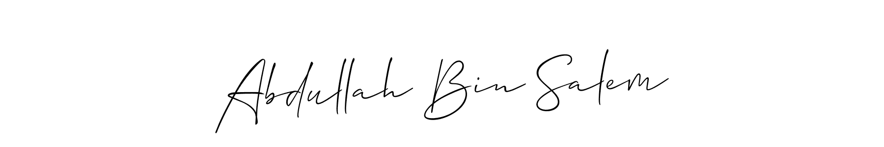 It looks lik you need a new signature style for name Abdullah Bin Salem. Design unique handwritten (Allison_Script) signature with our free signature maker in just a few clicks. Abdullah Bin Salem signature style 2 images and pictures png