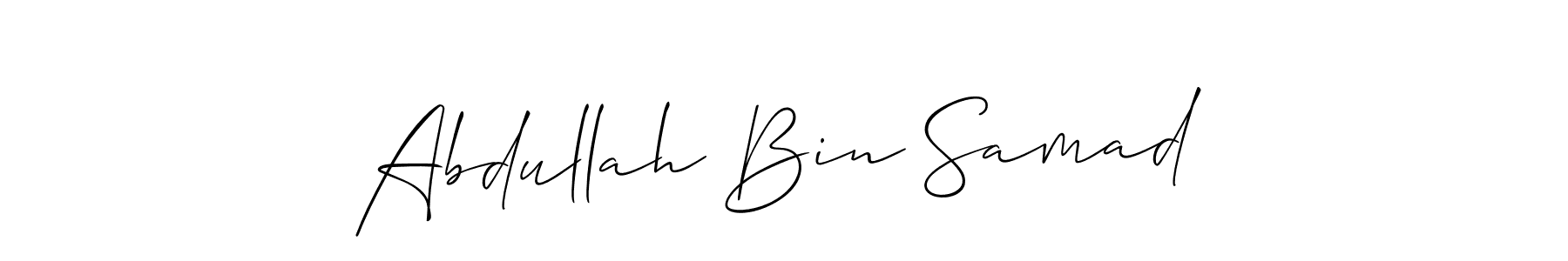Allison_Script is a professional signature style that is perfect for those who want to add a touch of class to their signature. It is also a great choice for those who want to make their signature more unique. Get Abdullah Bin Samad name to fancy signature for free. Abdullah Bin Samad signature style 2 images and pictures png