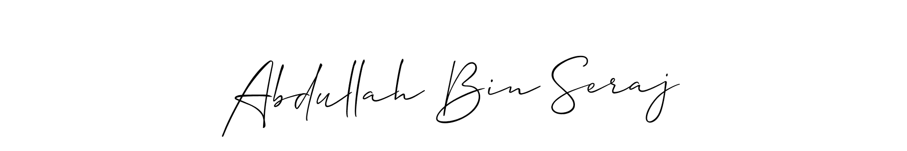 Create a beautiful signature design for name Abdullah Bin Seraj. With this signature (Allison_Script) fonts, you can make a handwritten signature for free. Abdullah Bin Seraj signature style 2 images and pictures png