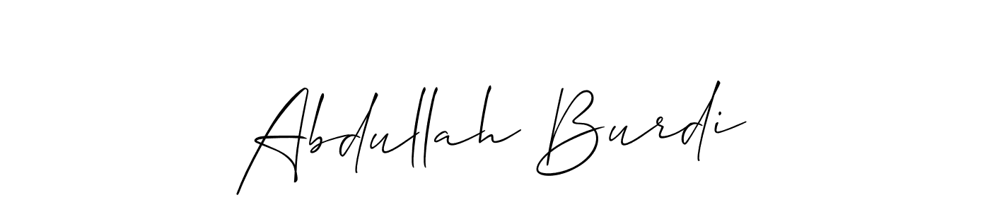 Make a beautiful signature design for name Abdullah Burdi. Use this online signature maker to create a handwritten signature for free. Abdullah Burdi signature style 2 images and pictures png