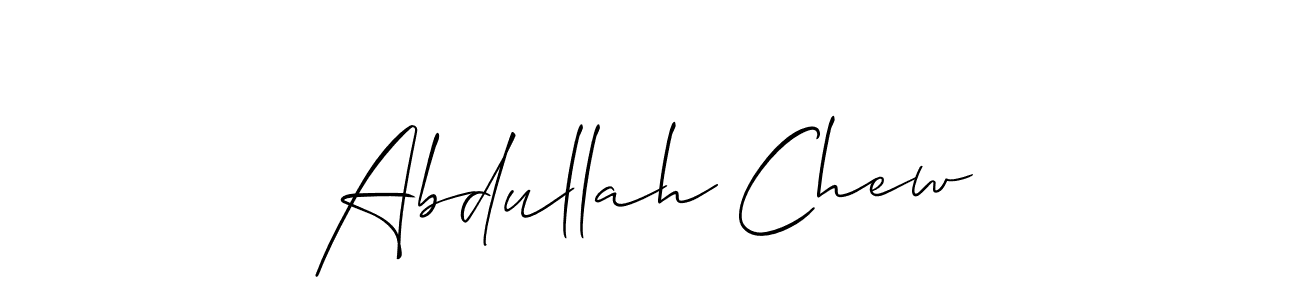 Design your own signature with our free online signature maker. With this signature software, you can create a handwritten (Allison_Script) signature for name Abdullah Chew. Abdullah Chew signature style 2 images and pictures png