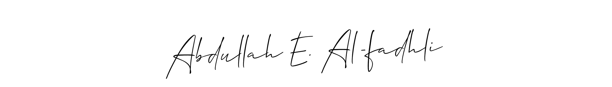 Check out images of Autograph of Abdullah E. Al-fadhli name. Actor Abdullah E. Al-fadhli Signature Style. Allison_Script is a professional sign style online. Abdullah E. Al-fadhli signature style 2 images and pictures png