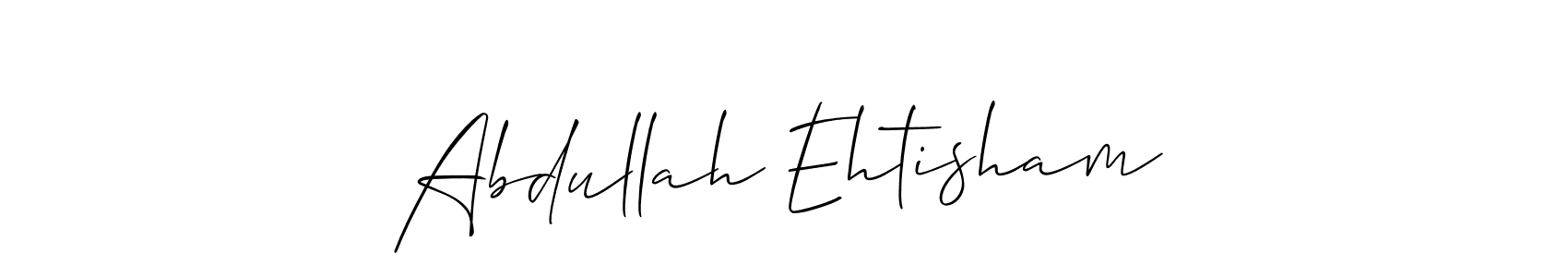 Create a beautiful signature design for name Abdullah Ehtisham. With this signature (Allison_Script) fonts, you can make a handwritten signature for free. Abdullah Ehtisham signature style 2 images and pictures png