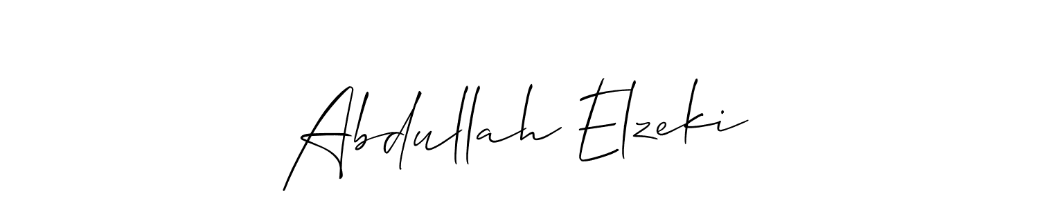 Design your own signature with our free online signature maker. With this signature software, you can create a handwritten (Allison_Script) signature for name Abdullah Elzeki. Abdullah Elzeki signature style 2 images and pictures png