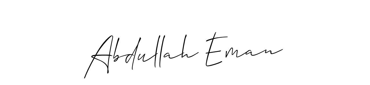 Also we have Abdullah Eman name is the best signature style. Create professional handwritten signature collection using Allison_Script autograph style. Abdullah Eman signature style 2 images and pictures png