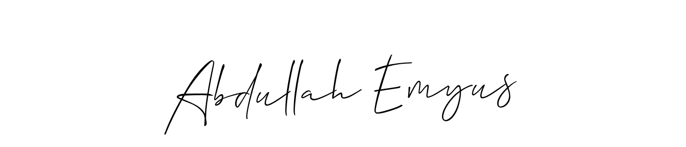 Also You can easily find your signature by using the search form. We will create Abdullah Emyus name handwritten signature images for you free of cost using Allison_Script sign style. Abdullah Emyus signature style 2 images and pictures png