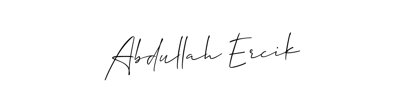 Allison_Script is a professional signature style that is perfect for those who want to add a touch of class to their signature. It is also a great choice for those who want to make their signature more unique. Get Abdullah Ercik name to fancy signature for free. Abdullah Ercik signature style 2 images and pictures png