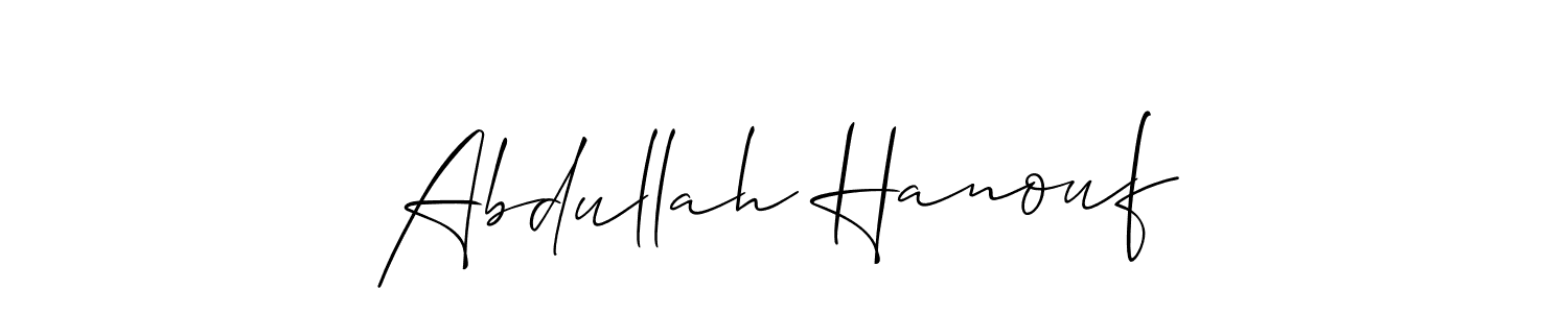 Similarly Allison_Script is the best handwritten signature design. Signature creator online .You can use it as an online autograph creator for name Abdullah Hanouf. Abdullah Hanouf signature style 2 images and pictures png